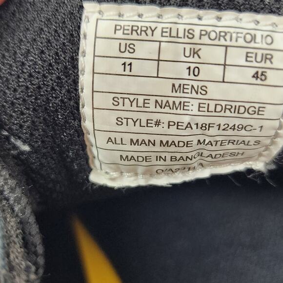 Perry Ellis Portfolio Men's Black Shoes Lace up Eldridge Ultra Foam Comfort 11 - Picture 9 of 10